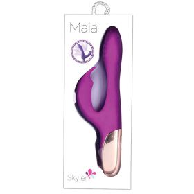 Maia Skyler Rechargeable Bendable Rabbit-Purple 8.5"