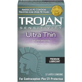 Trojan Sensitivity Ultra Thin Lubricated  Condoms - 12 Pack Tj92640