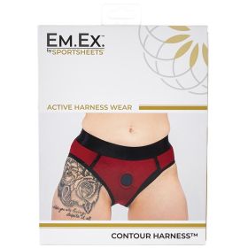 Em.Ex Contour Harness-Burgundy XS