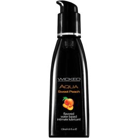 Aqua Sweet Peach Flavored Water Based Lubricant -  4 Oz. / 120 ml