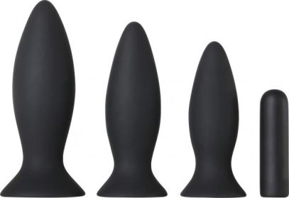 Adam & Eve Rechargeable Vibrating Anal Trainer Kit  Black